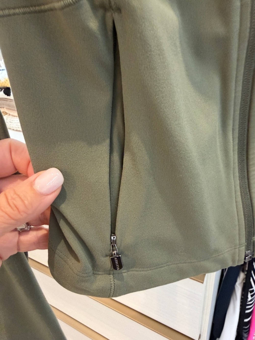 Athleta Olive stretch Full-Zip Performance Jacket - Picture 2 of 4